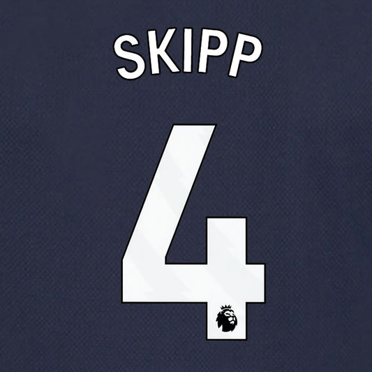 2023 2024 OFFICIAL TOTTENHAM HOTSPUR SKIPP 4 AWAY PLAYER SIZE NAME SET
