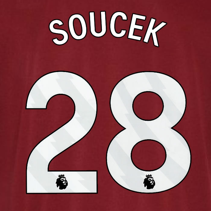 2023 2024 OFFICIAL WEST HAM SOUČEK 28 HOME PLAYER SIZE NAME SET