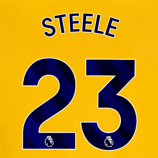 2025 2026 OFFICIAL BRIGHTON HOVE ALBION STEELE 23 3RD PLAYER SIZE NAME SET