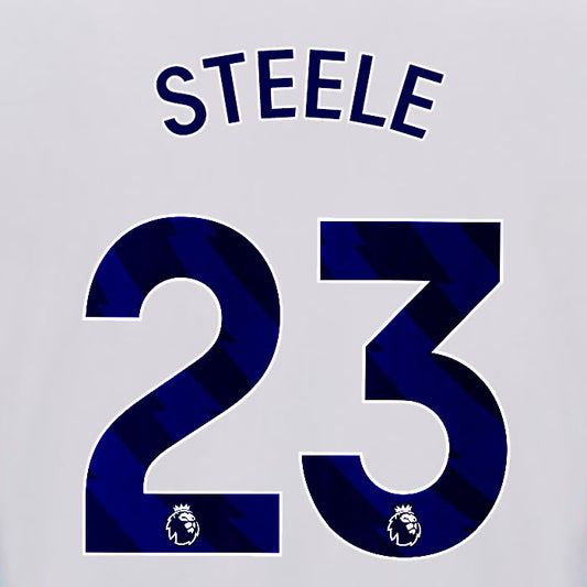 2025 2026 OFFICIAL BRIGHTON HOVE ALBION STEELE 23 HOME PLAYER SIZE NAME SET