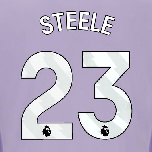 2025 2026 OFFICIAL BRIGHTON HOVE ALBION STEELE 23 AWAY PLAYER SIZE NAME SET