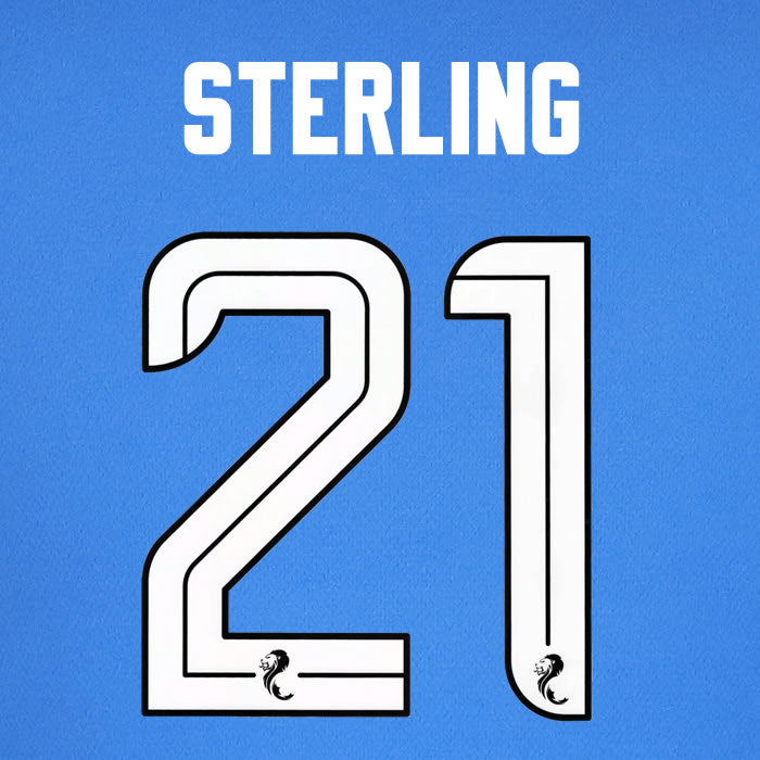 2024 2025 Rangers STERLING 21 WHITE HOME OFFICIAL PLAYER SIZE NAMESET