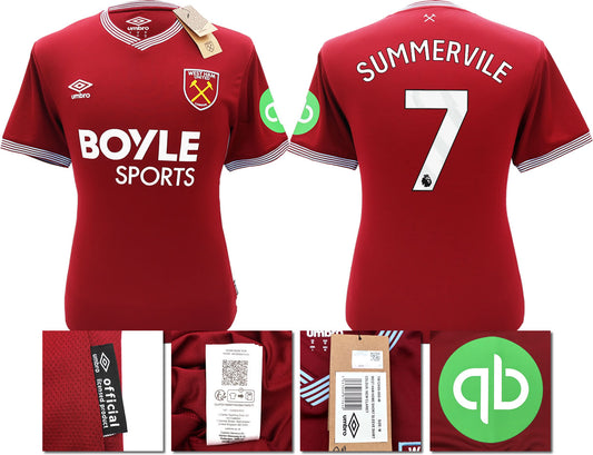BNWT 2025 2026 WEST HAM HOME SHIRT SUMMERVILLE 7 MEN'S