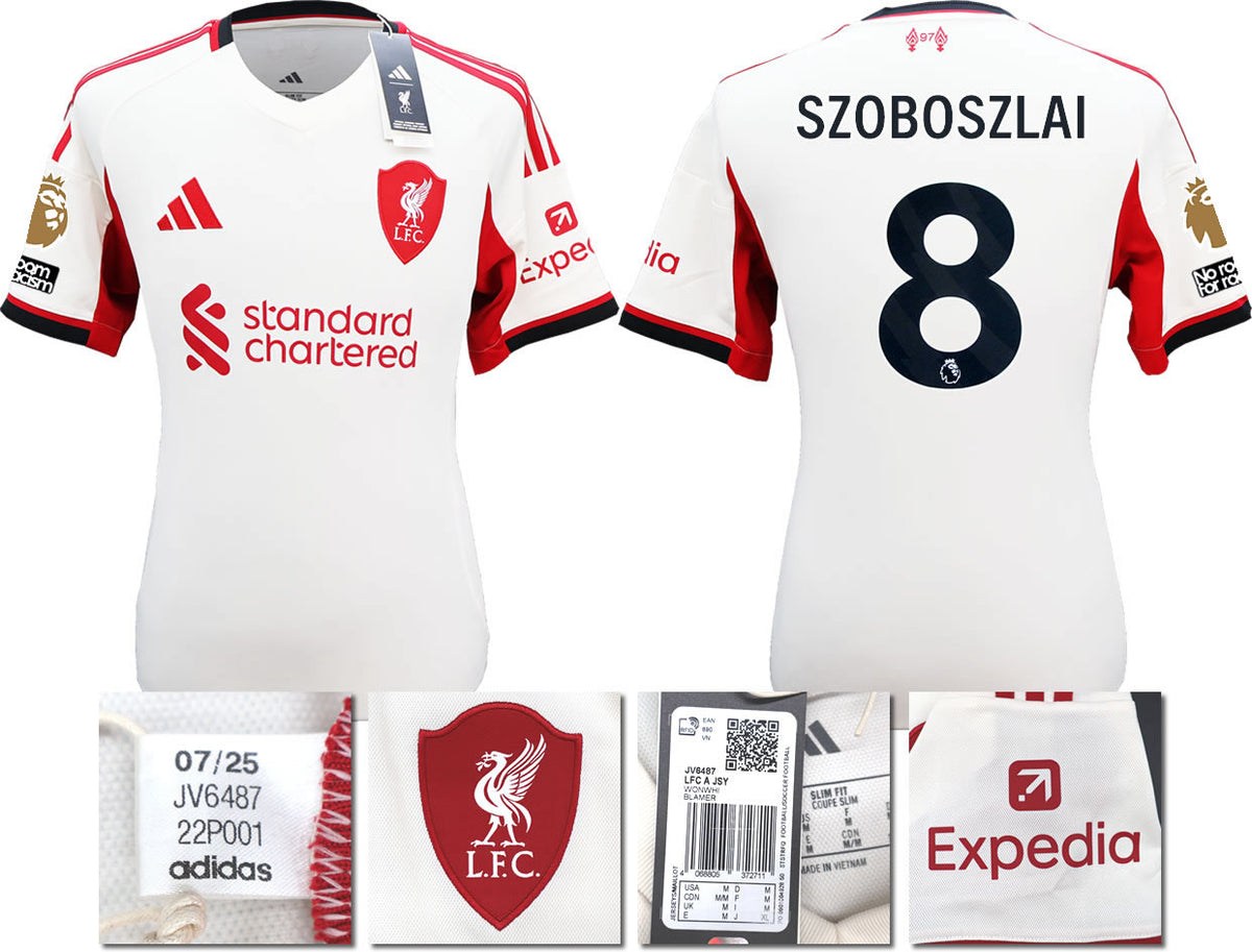 BNWT 2025 2026 LIVERPOOL AWAY SHIRT SZOBOSZLAI 8 MEN'S