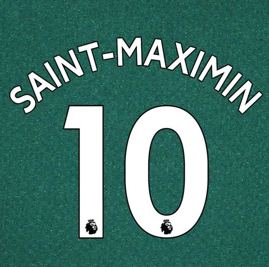 2019 2020 NEWCASTLE UNITED SAINT-MAXIMIN 10 WHITE AWAY OFFICIAL PLAYER SIZE NAME SET