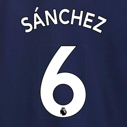 2019 2020 TOTTENHAM HOTSPUR SÁNCHEZ 6 WHITE AWAY OFFICIAL PLAYER SIZE NAME SET