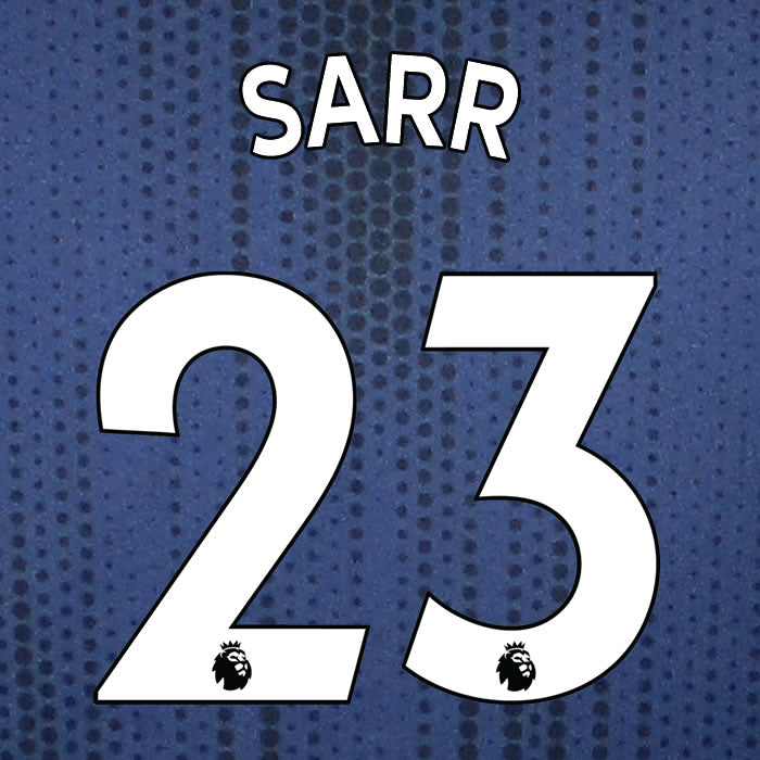2019 2020 WATFORD SARR 23 WHITE AWAY OFFICIAL PLAYER SIZE NAME SET