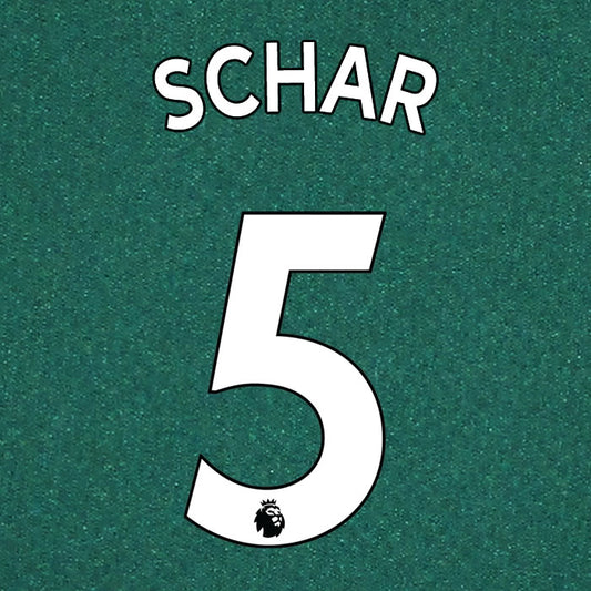 2019 2020 NEWCASTLE UNITED SCHÄR 5 WHITE AWAY OFFICIAL PLAYER SIZE NAME SET