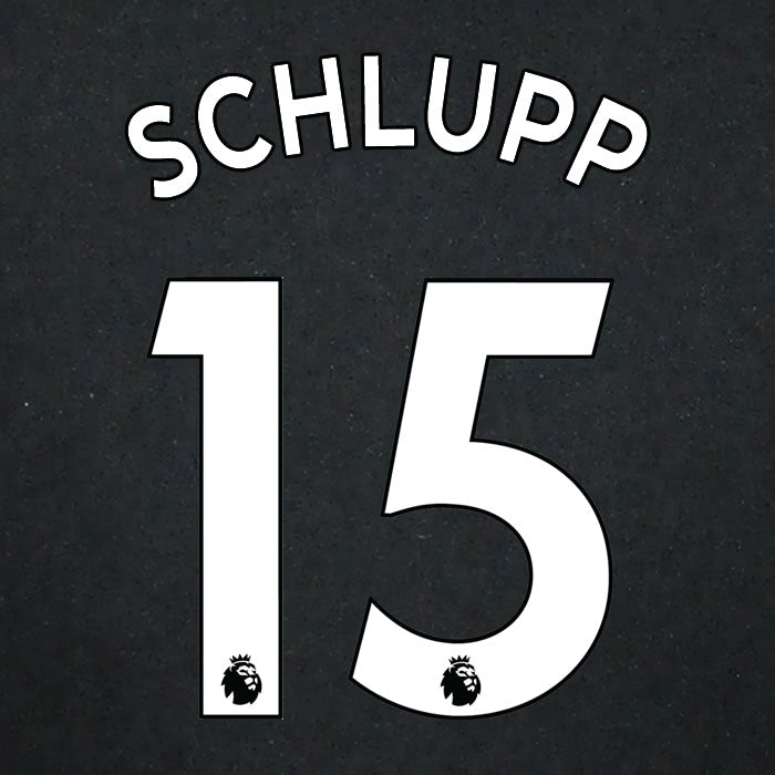 2019 2020 CRYSTAL PALACE SCHLUPP 15 WHITE AWAY OFFICIAL PLAYER SIZE NAME SET