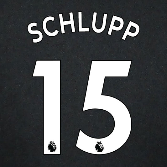 2019 2020 CRYSTAL PALACE SCHLUPP 15 WHITE AWAY OFFICIAL PLAYER SIZE NAME SET