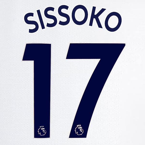 2019 2020 TOTTENHAM HOTSPUR SISSOKO 17 WHITE HOME OFFICIAL PLAYER SIZE NAME SET