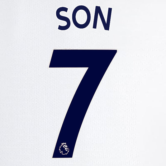 2019 2020 TOTTENHAM HOTSPUR SON 7 WHITE HOME OFFICIAL PLAYER SIZE NAME SET