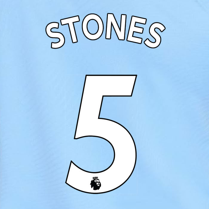 2019 2020 MANCHESTER CITY OTAMENDI 5 WHITE HOME OFFICIAL PLAYER SIZE NAME SET