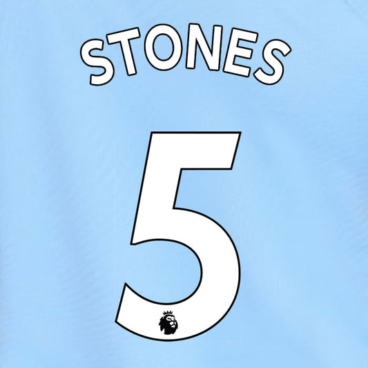 2019 2020 MANCHESTER CITY OTAMENDI 5 WHITE HOME OFFICIAL PLAYER SIZE NAME SET