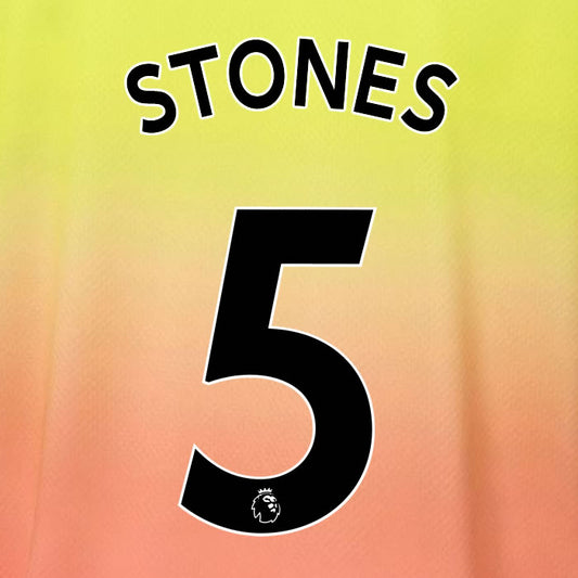2019 2020 MANCHESTER CITY OTAMENDI 5 WHITE 3RD OFFICIAL PLAYER SIZE NAME SET