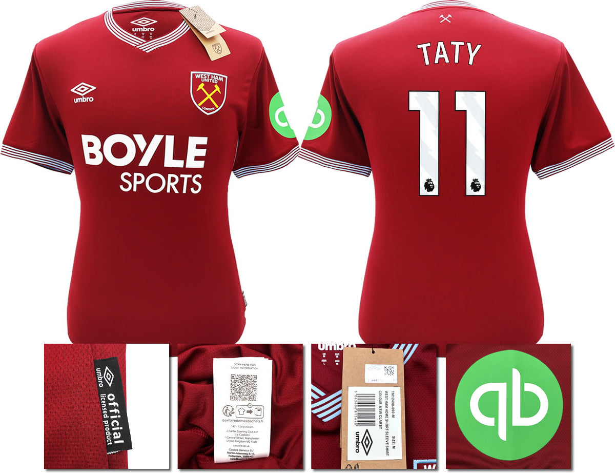 BNWT 2025 2026 WEST HAM HOME SHIRT TATY 11 MEN'S