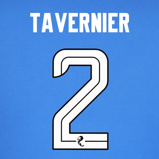 2025 2026 Rangers TAVERNIER 2 WHITE HOME OFFICIAL PLAYER SIZE NAMESET