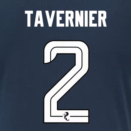 2025 2026 Rangers TAVERNIER 2 WHITE 3RD OFFICIAL PLAYER SIZE NAMESET