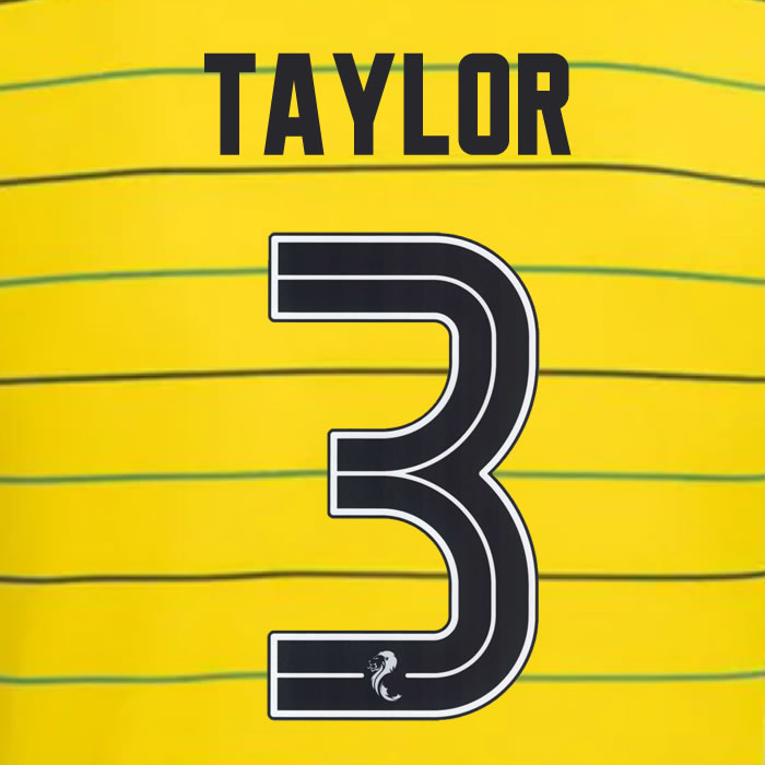2024 2025 Celtic TAYLOR 3 WHITE AWAY OFFICIAL PLAYER SIZE NAMESET