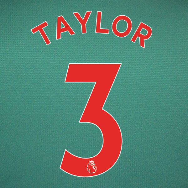 2019 2020 ASTON VILLA TAYLOR 3 WHITE 3RD OFFICIAL PLAYER SIZE NAME SET
