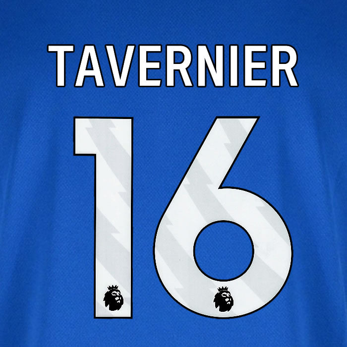 2025 2026 BOURNEMOUTH TAVERNIER 16 WHITE AWAY PLAYER SIZE NAME SET