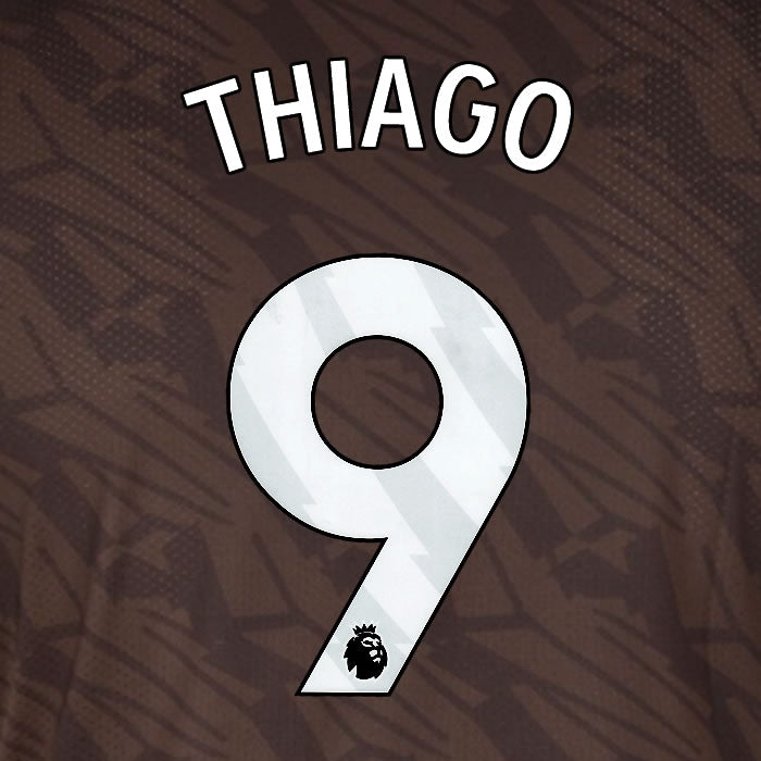 2025 2026 BRENTFORD THIAGO 9 WHITE AWAY PLAYER SIZE NAME SET