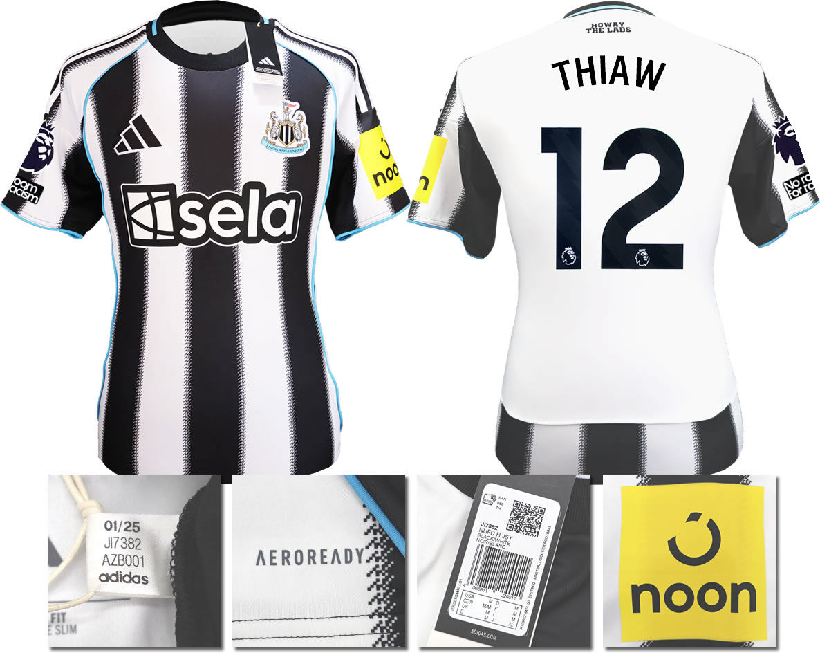 BNWT 2025 2026 NEWCASTLE UNITED HOME SHIRT THIAW 12 MEN'S