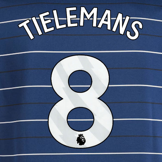 2024 2025 OFFICIAL ASTON VILLA TIELEMANS 8 3RD PLAYER SIZE NAME SET