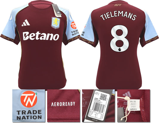 BNWT 2025/26 ASTON VILLA FC HOME SHIRT TIELEMANS 8