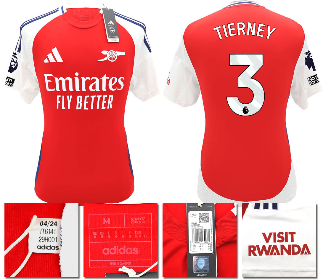 BNWT 2024/2025 ARSENAL F.C. ADIDAS HOME SHIRT TIERNEY 3