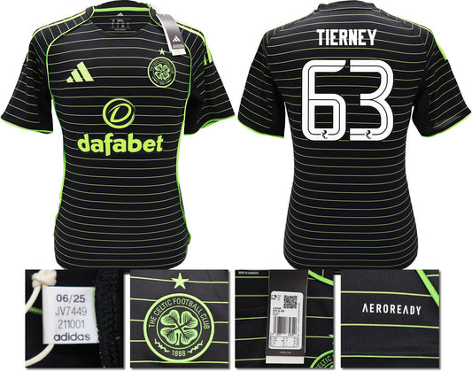 BNWT 2025/26 CELTIC FC AWAY SHIRT TIERNEY 63