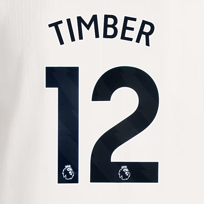 2025 2026 ARSENAL TIMBER 12 BLACK 3RD OFFICIAL PLAYER SIZE NAMESET