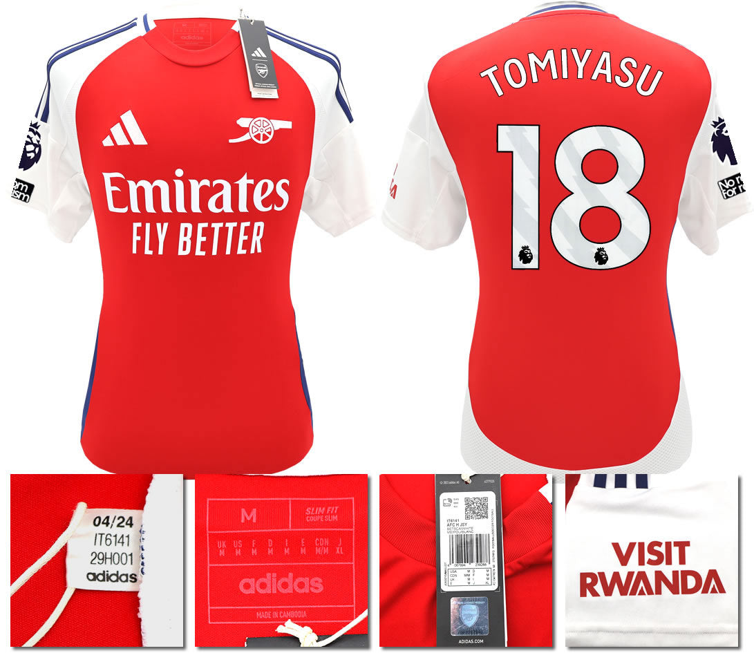 BNWT 2024/2025 ARSENAL F.C. ADIDAS HOME SHIRT TOMIYASU 18