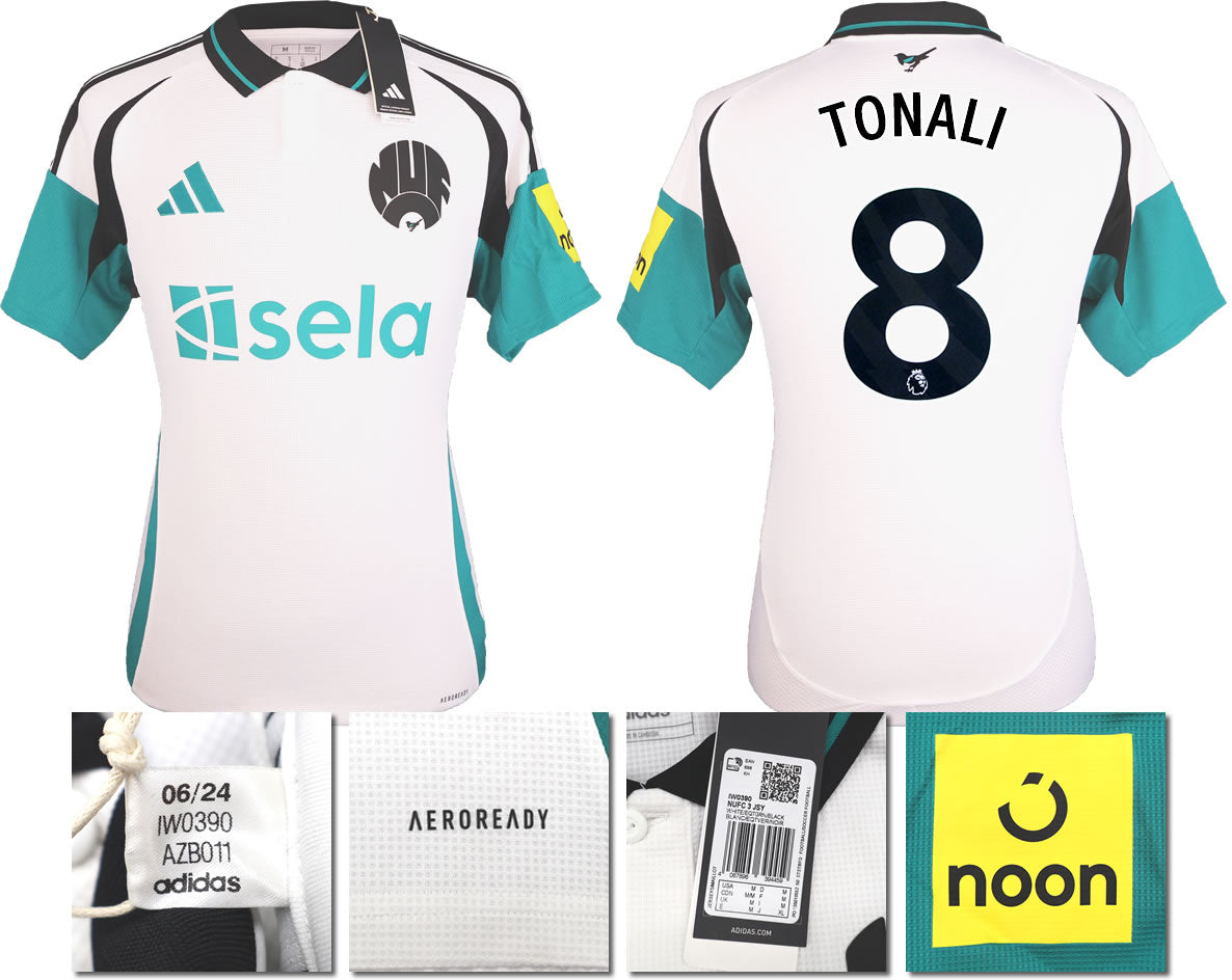 BNWT 2024 2025 NEWCASTLE UNITED 3RD SHIRT TONALI 8 MEN'S