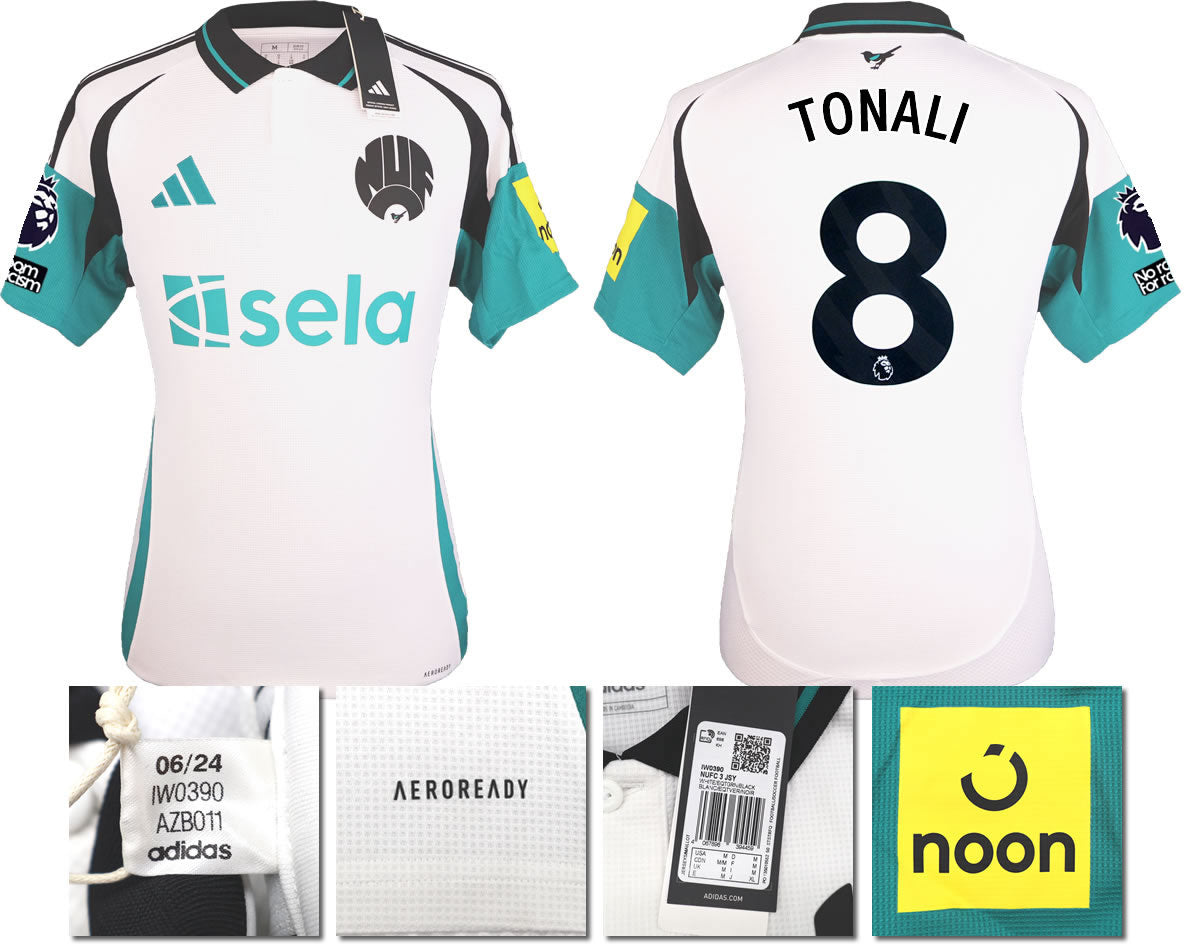 BNWT 2024 2025 NEWCASTLE UNITED 3RD SHIRT TONALI 8 MEN'S