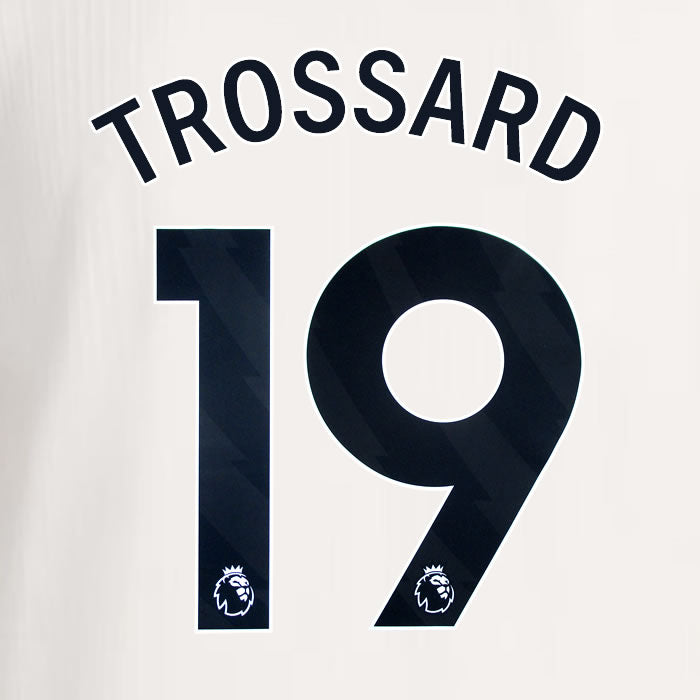 2025 2026 ARSENAL TROSSARD 19 BLACK 3RD OFFICIAL PLAYER SIZE NAMESET