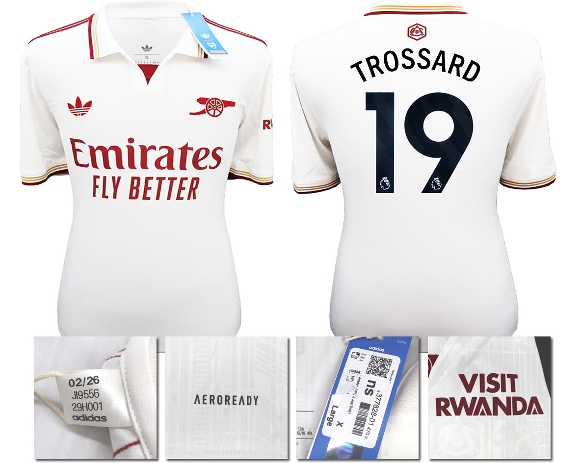 BNWT 2025/2026 ARSENAL F.C. ADIDAS 3RD SHIRT TROSSARD 19