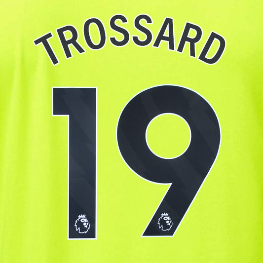 2023 2024 OFFICIAL ARSENAL TROSSARD 19 AWAY PLAYER SIZE NAME SET