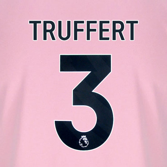 2025 2026 BOURNEMOUTH TRUFFERT 3 BLACK 3RD PLAYER SIZE NAME SET