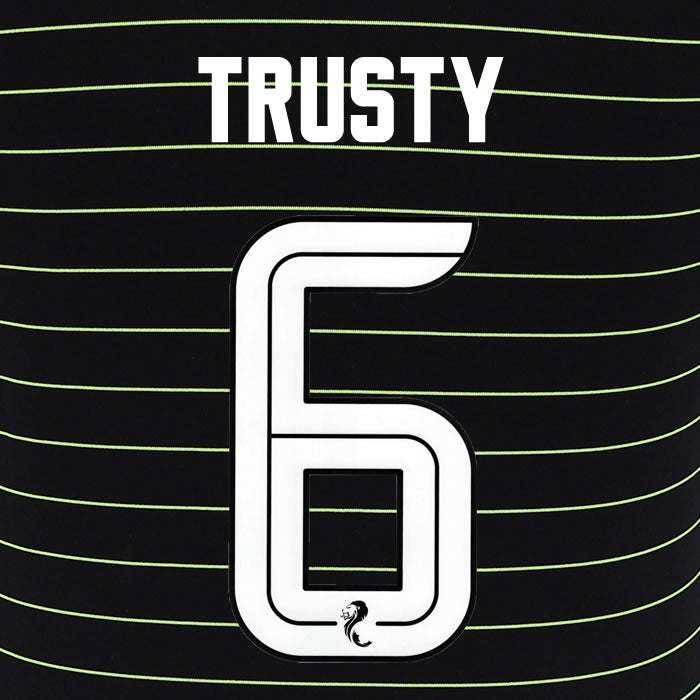 2025 2026 Celtic TRUSTY 6 WHITE AWAY OFFICIAL PLAYER SIZE NAMESET