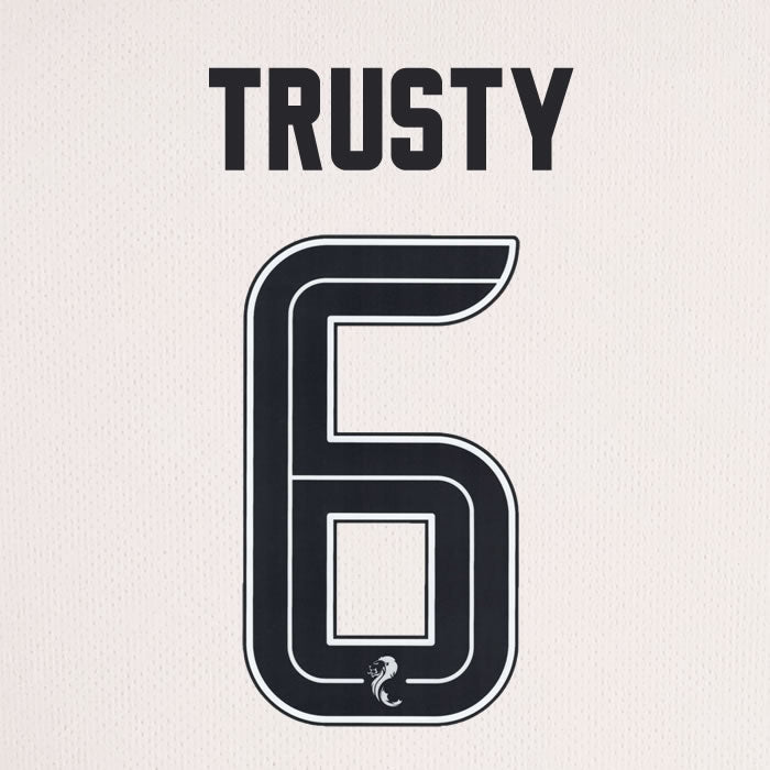2025 2026 Celtic TRUSTY 6 WHITE 3RD OFFICIAL PLAYER SIZE NAMESET