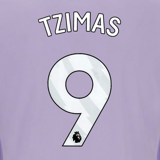 2025 2026 OFFICIAL BRIGHTON HOVE ALBION TZIMAS 9 AWAY PLAYER SIZE NAME SET