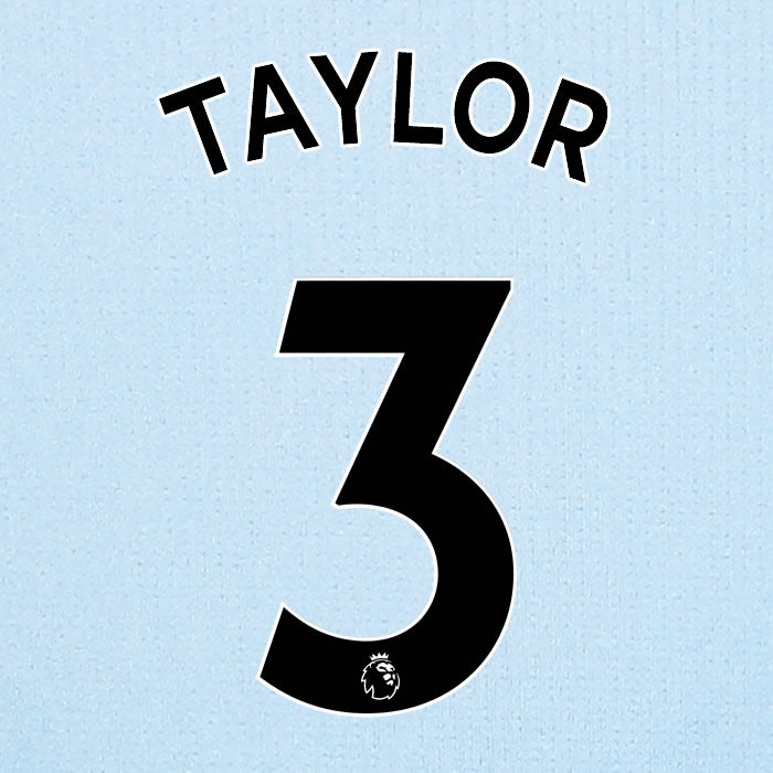 2019 2020 ASTON VILLA TAYLOR 3 WHITE AWAY OFFICIAL PLAYER SIZE NAME SET