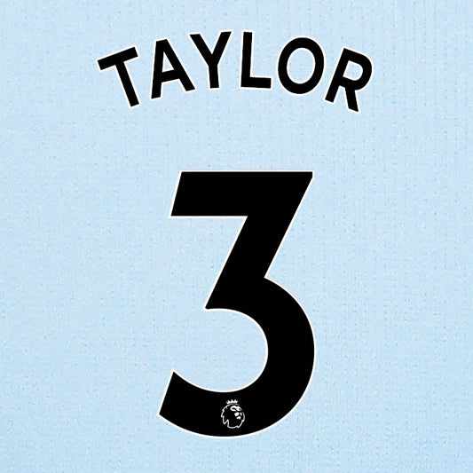 2019 2020 ASTON VILLA TAYLOR 3 WHITE AWAY OFFICIAL PLAYER SIZE NAME SET