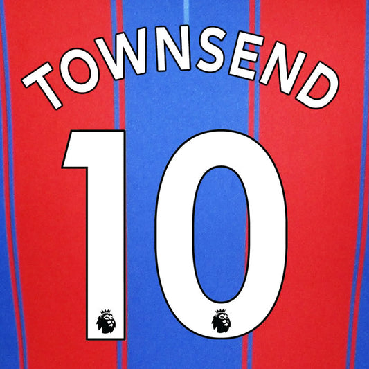 2019 2020 CRYSTAL PALACE TOWNSEND 10 WHITE HOME OFFICIAL PLAYER SIZE NAME SET