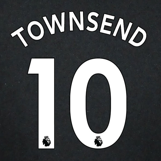 2019 2020 CRYSTAL PALACE TOWNSEND 10 WHITE AWAY OFFICIAL PLAYER SIZE NAME SET