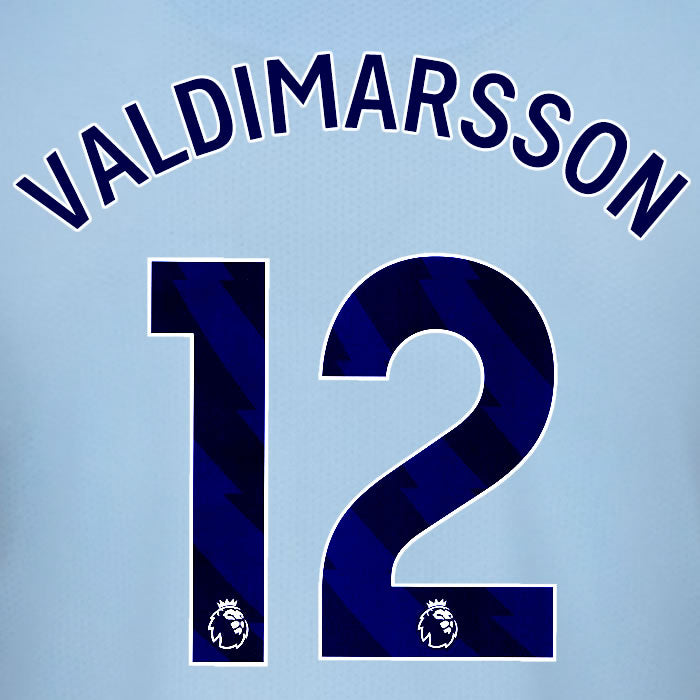 2025 2026 BRENTFORD VALDIMARSSON 12 BLACK 3RD PLAYER SIZE NAME SET