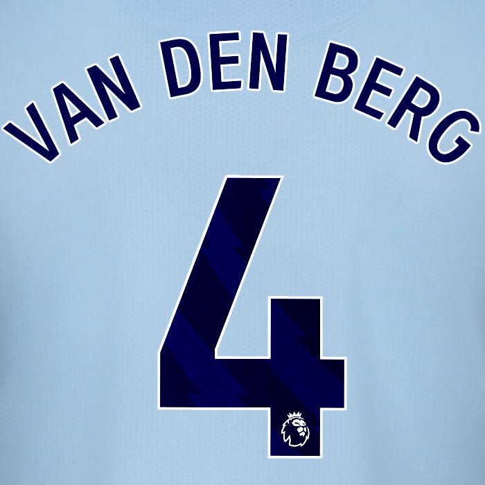 2025 2026 BRENTFORD VAN DEN BERG 4 BLACK 3RD PLAYER SIZE NAME SET