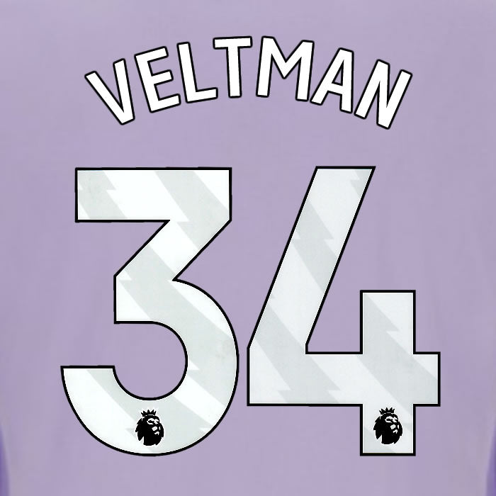 2025 2026 OFFICIAL BRIGHTON HOVE ALBION VELTMAN 34 AWAY PLAYER SIZE NAME SET
