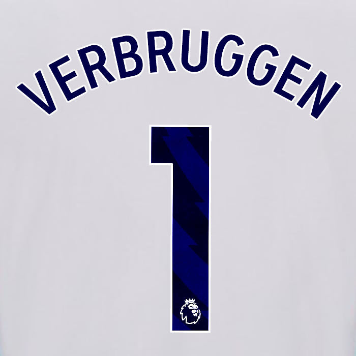 2025 2026 OFFICIAL BRIGHTON HOVE ALBION VERBRUGGEN 1 HOME PLAYER SIZE NAME SET
